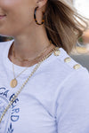 .Resin Hoop Earrings, Tortoise
