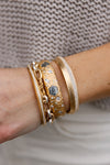 Gold Pavé Wide Bangle