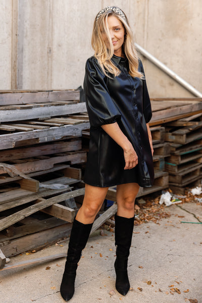 Sydney Faux Leather Dress