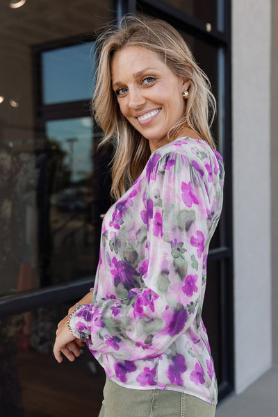 Bella Dahl Floral Camo Print Top