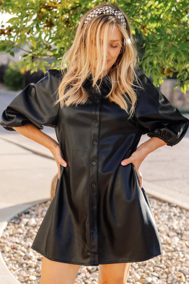 Sydney Faux Leather Dress