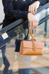 .Luca Wristlet Hand Bag, Camel