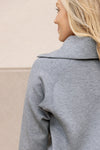 Spanx Air Essentials Half Zip Pullover, Med Heather Grey