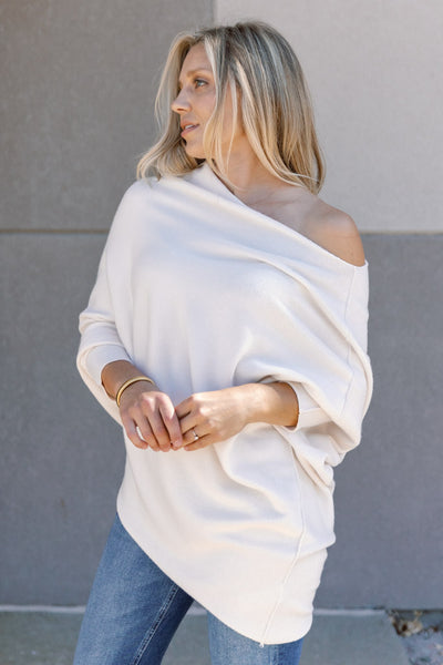 PRE-ORDER Kai Asymmetric Sweater, Ivory