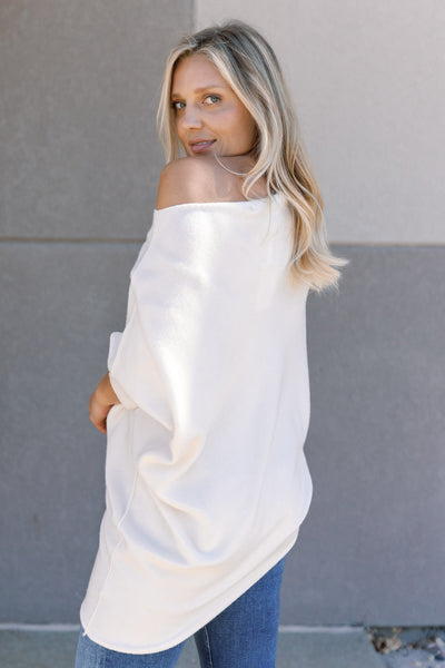 PRE-ORDER Kai Asymmetric Sweater, Ivory