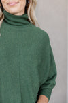 Karli Loose Fit Turtleneck Sweater, Olive