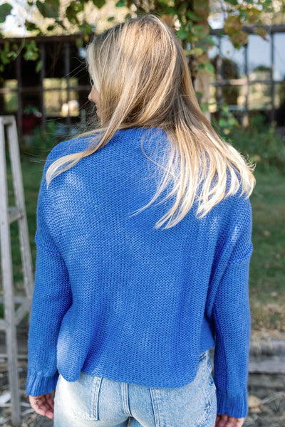 Cropped Cable Knit Sweater