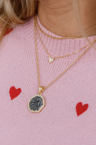 Pave Heart Necklace