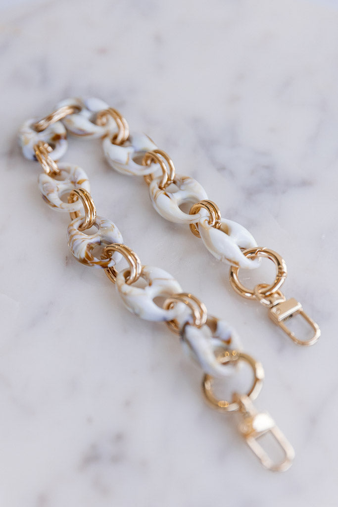 Resin Chain Bag Strap, Marble