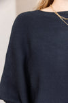 Pre-Order Kira Ribbed Dolman Sweater, Black