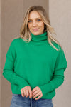 Leah Turtleneck Sweater, Green