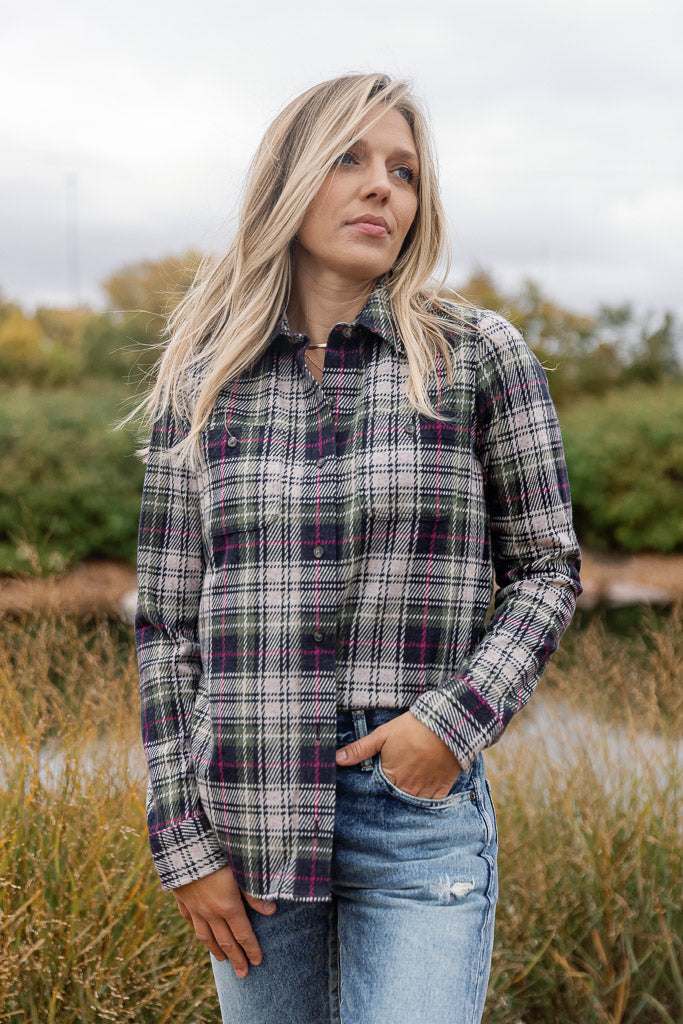 Faherty Legend Sweater Shirt, Sugar Hill Plaid - RUST & Co.