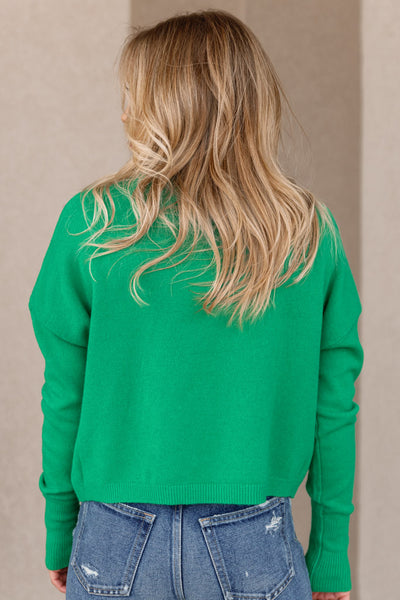Leah Turtleneck Sweater, Green