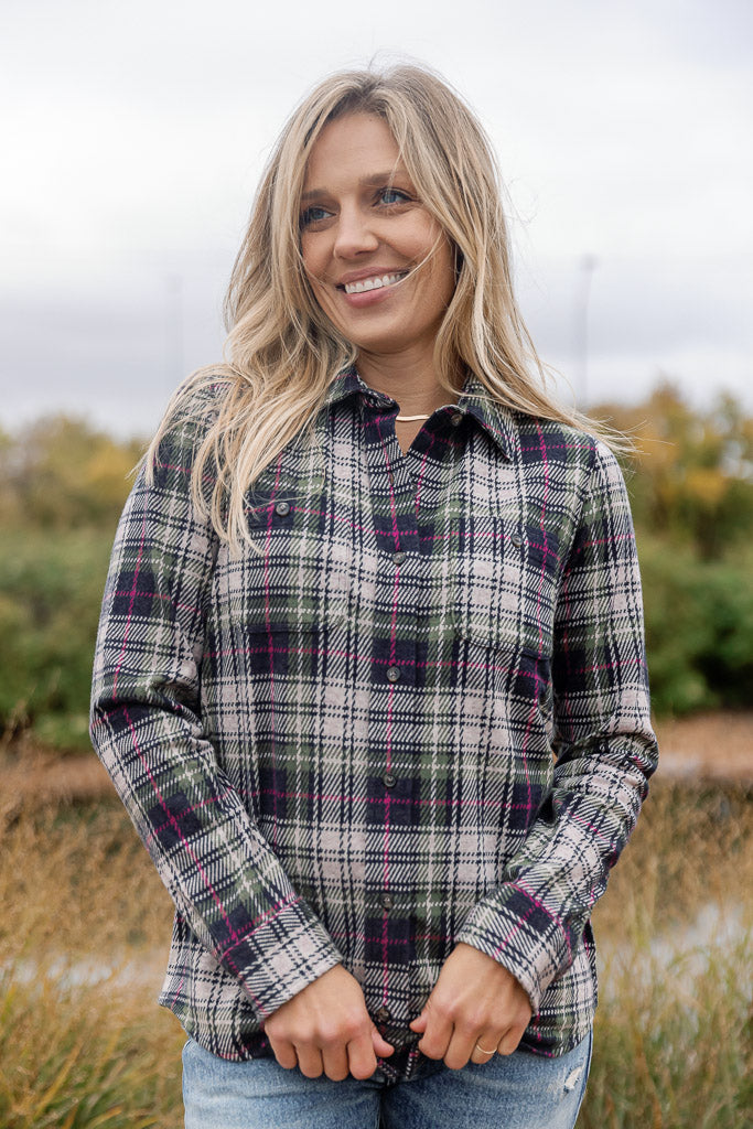 Faherty Legend Sweater Shirt, Sugar Hill Plaid - RUST & Co.