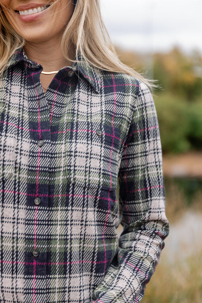 Faherty Legend Sweater Shirt, Sugar Hill Plaid - RUST & Co.