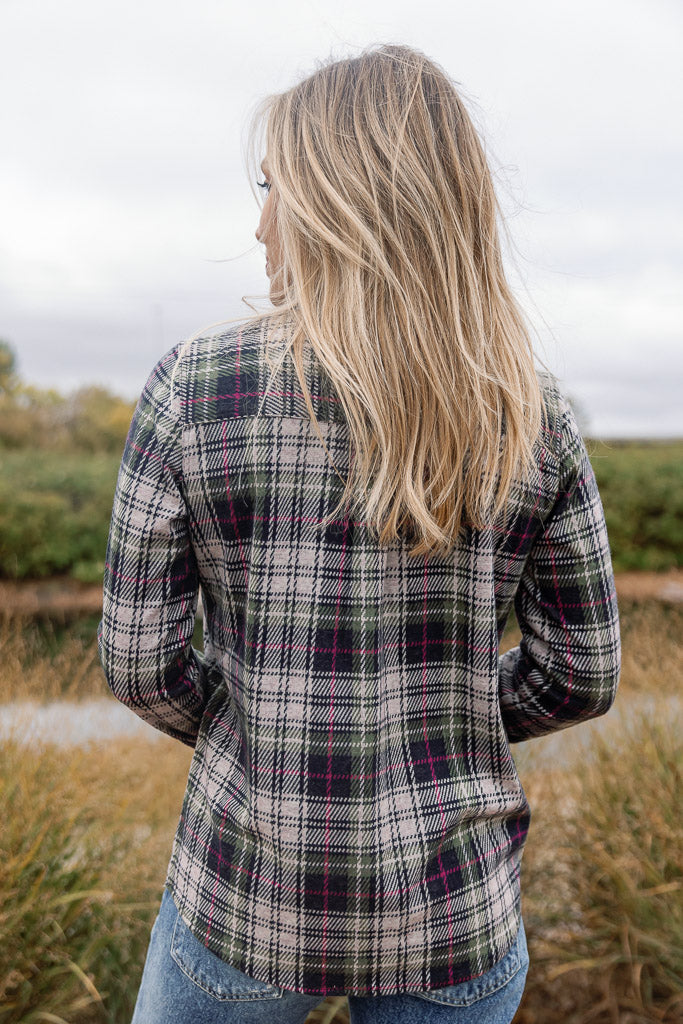 Faherty Legend Sweater Shirt Sugar Hill Plaid RUST Co