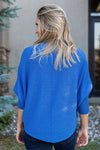 Pre-Order Karli Loose Fit Turtleneck Sweater, Blue