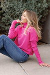 Leah Turtleneck Sweater, Pink