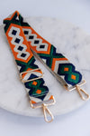 Handbag Guitar Strap, Orange/Green