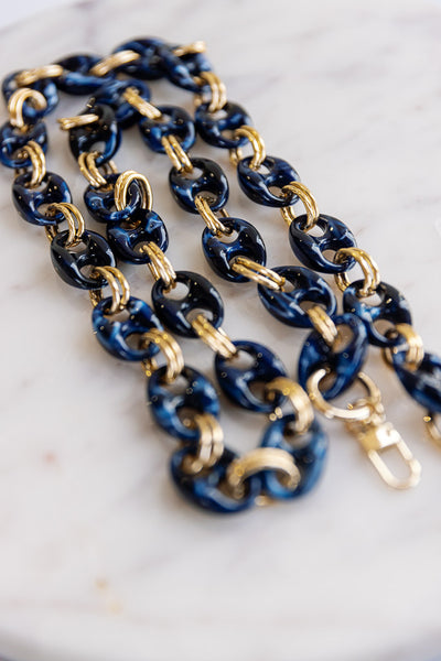 Resin Crossbody Chain Strap, Blue