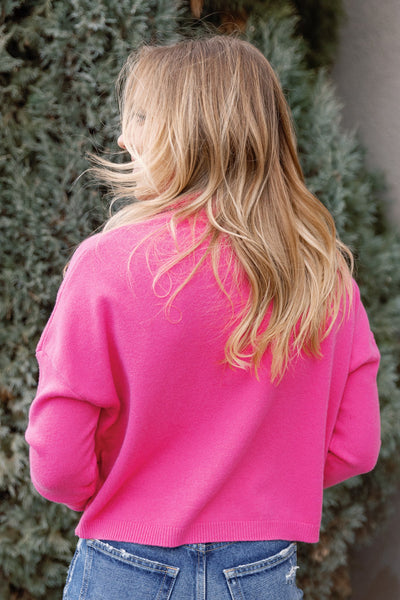 Leah Turtleneck Sweater, Pink