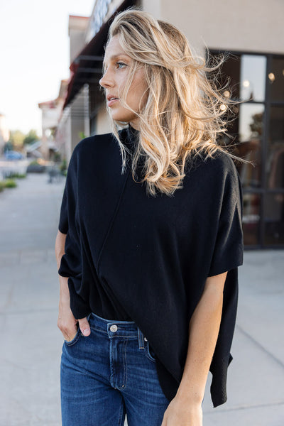 Bisset Loose Fit Mock Neck Sweater