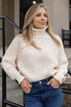 Jewel Chunky Mock Neck Sweater