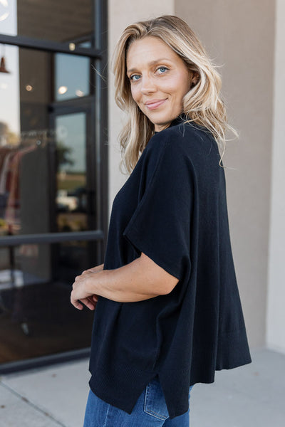 Bisset Loose Fit Mock Neck Sweater