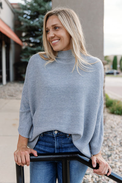 Blakely Sweater, Heather Grey