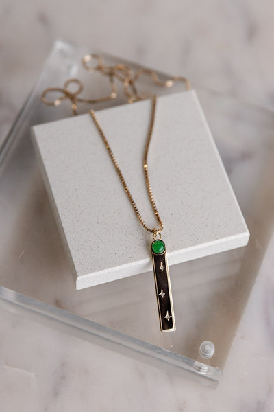 Laramie Necklace, Emerald Jade