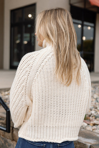 Jewel Chunky Mock Neck Sweater