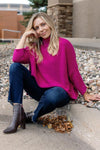 Blakely Sweater, Fuschia