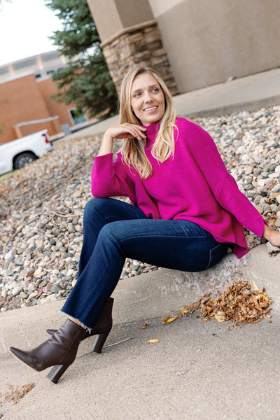 Blakely Sweater, Fuschia