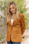 Tenley Sueded Blazer, Cognac