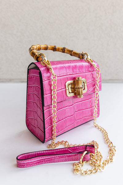 Selena Embossed Leather Hand Bag