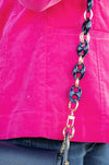 Resin Crossbody Chain Strap, Blue