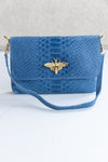 Camille Embossed Leather Crossbody/Clutch