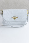 Camille Embossed Leather Crossbody/Clutch