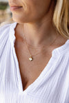 Designer Round Mother of Pearl Charm Necklace