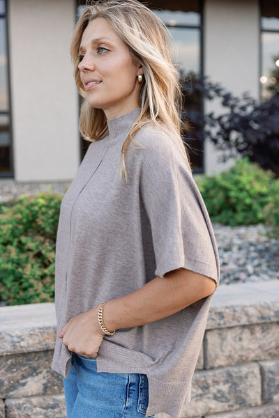 Pre-Order Bisset Loose Fit Mock Neck Sweater