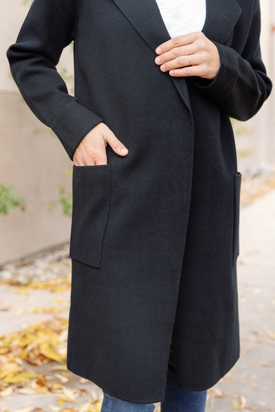 Celeste Cardi-Coat, Black