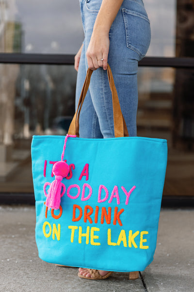 Summer Lake Tote, Blue