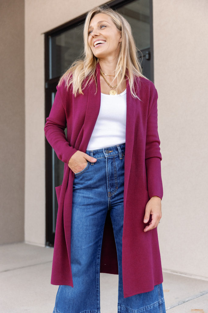 Pre-Order Paige Cardigan, Wine