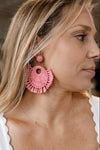 Delmar Raffia Statement Earrings