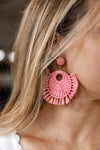 Delmar Raffia Statement Earrings