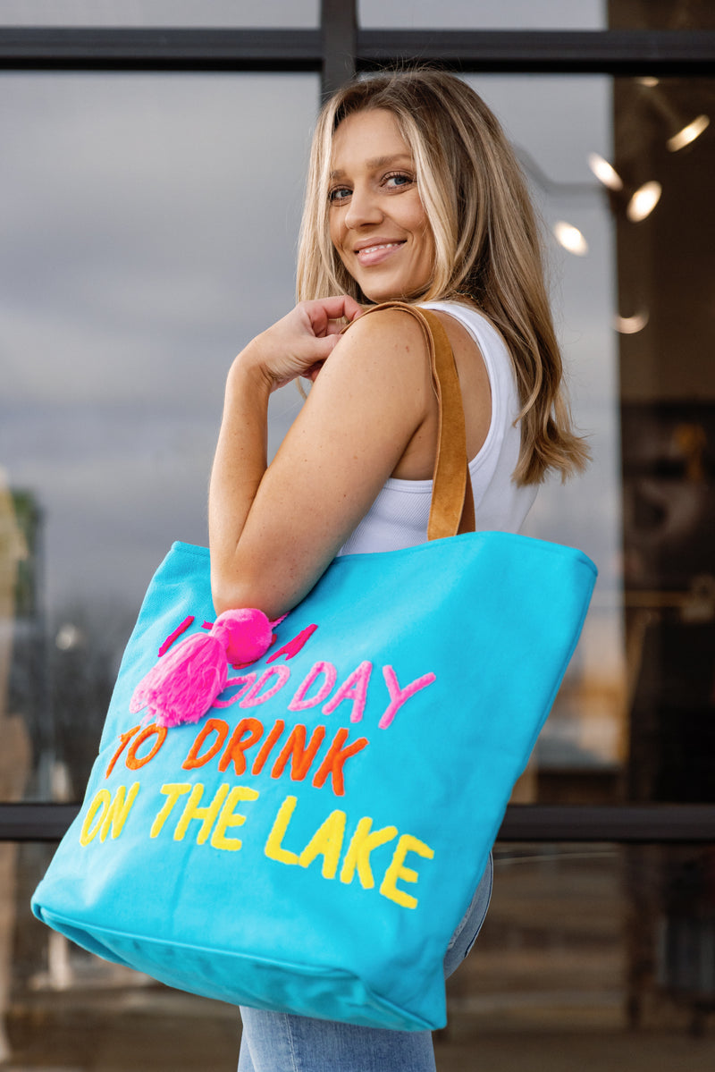 Summer Lake Tote, Blue