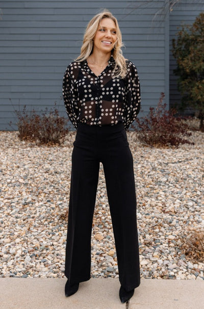 .Natalia Polk-a-Dot Blouse