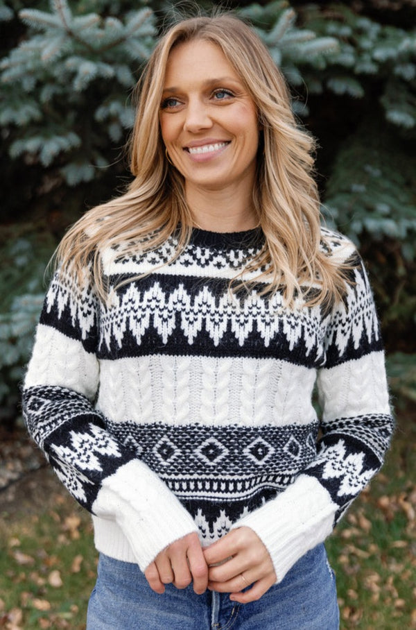 Black and white fair hotsell isle sweater