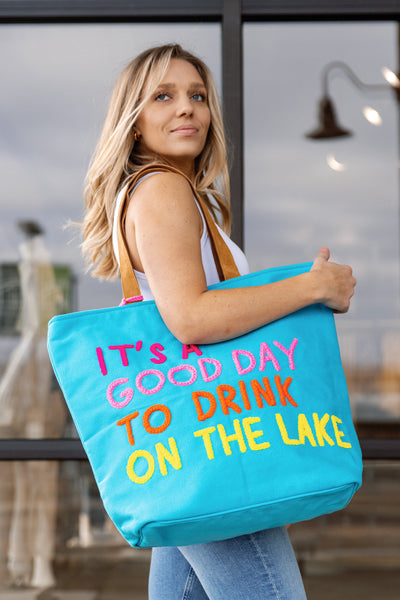 Summer Lake Tote, Blue