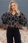.Natalia Polk-a-Dot Blouse